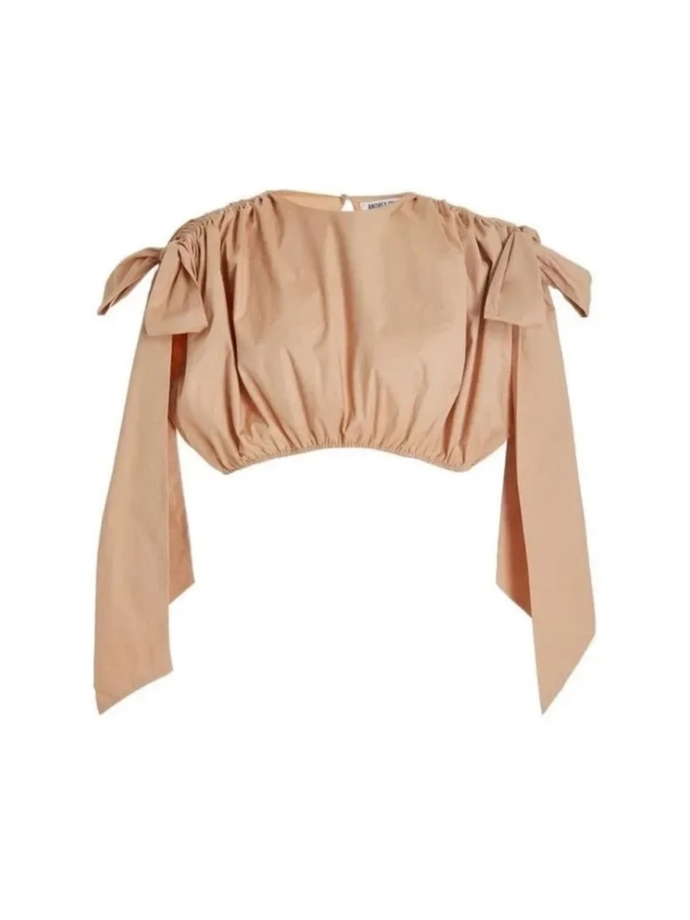 Andrea Iyamah Nude Crop Top